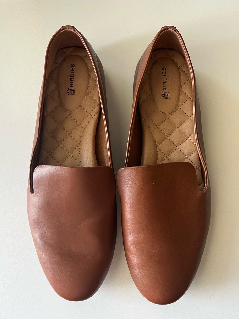 Birdies The Starling Leather Slip-On Loafers Women’s 9.5 Cognac Leather Academia